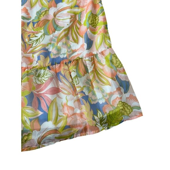 Aqua Womens Size S Floral Print Mini Trapeze Swing Sleeveless Dress NWT - Picture 7 of 14